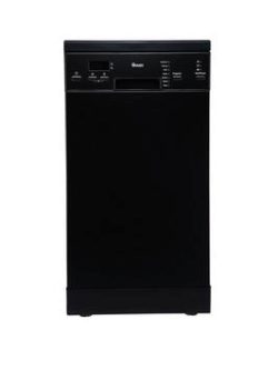 Swan Sdw7060B 10 Place Setting Slimline Freestanding Dishwasher - Black